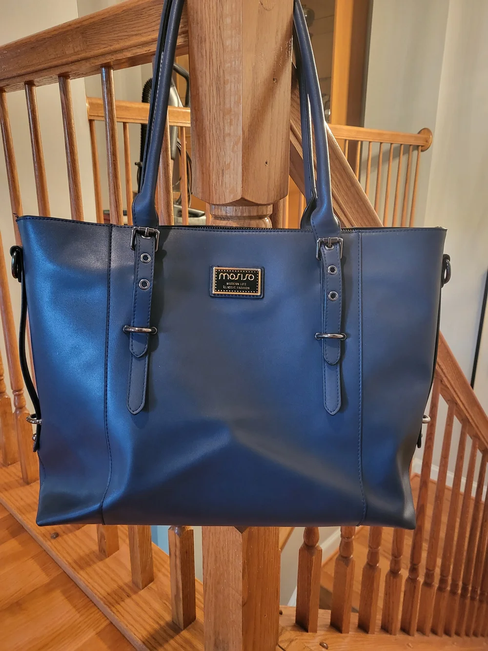 Stylish Navy Laptop Tote Bag